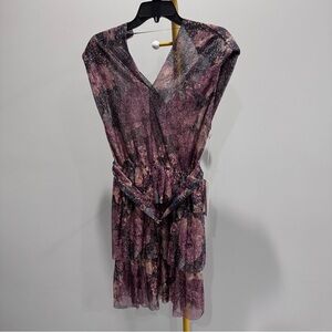 anthropologie bishop young Glam Slam Sleeveless V Neck Mini Dress NWT L